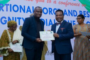 Onyema unveiled as Distinguished Human Rights Defender at NHRC 30th Anniversary Gala.