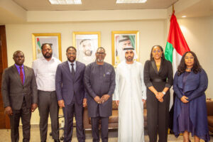 Courtesy visit of Dr. Taiwo Afolabi, Chairman, SIFAX Group, to the United Arab Emirates (UAE) Consulate in Lagos.